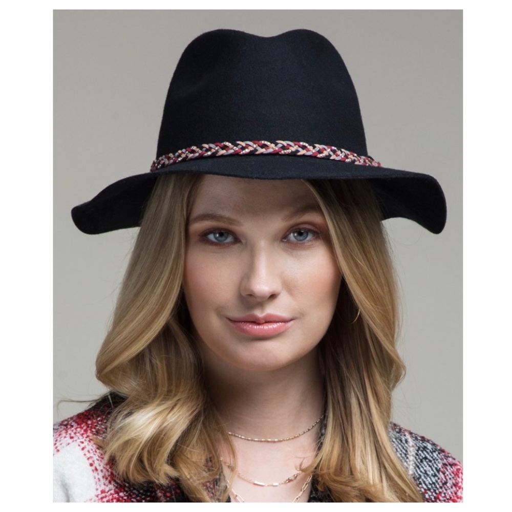 ❤️ 100% Wool felt panama with braided O-ring band hat - Picture 6 of 9